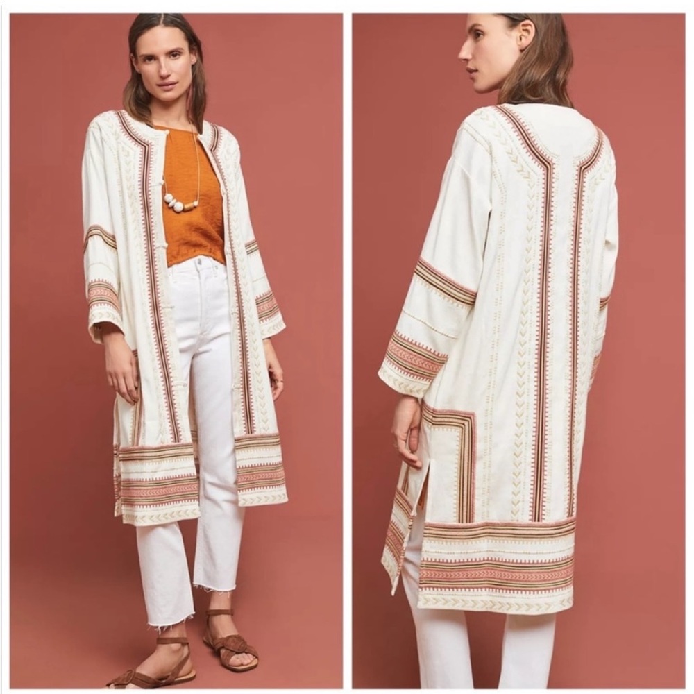 Frye Embroidered Duster